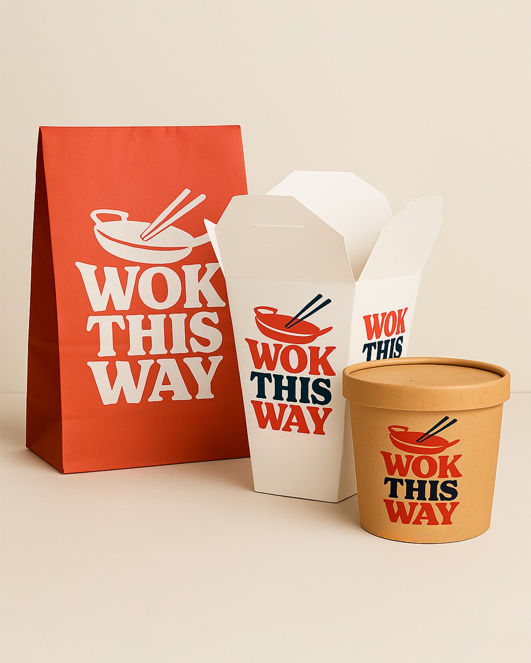 Trabajo de branding y empaque para restaurante realizado por Academy Pro Marketing